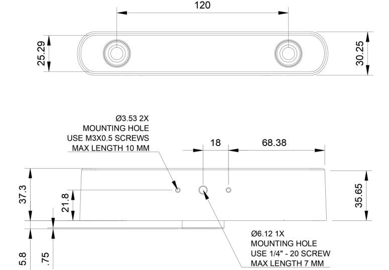 Mechanical Drawing - StereoLabs ZED 2i Stereo Cameras